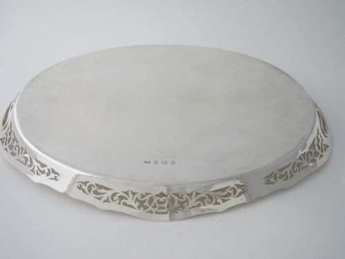 ANTIQUE GEORGE V STERLING SILVER GALLERY TRAY - ADDITIONAL PHOTO 6