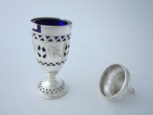 ANTIQUE GEORGE V STERLING SILVER CONDIMENT SET 192830 - ADDITIONAL PHOTO 6