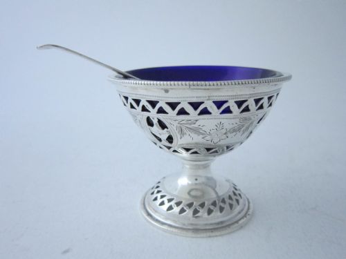 ANTIQUE GEORGE V STERLING SILVER CONDIMENT SET 192830 - ADDITIONAL PHOTO 9