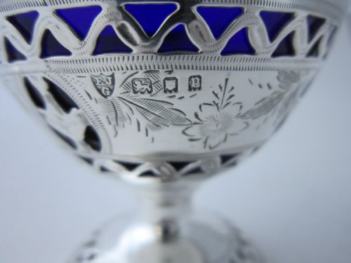 ANTIQUE GEORGE V STERLING SILVER CONDIMENT SET 192830 - ADDITIONAL PHOTO 10