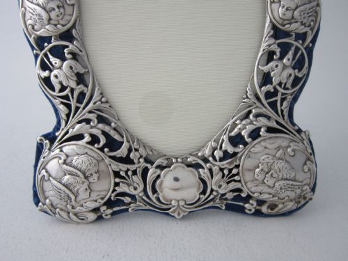7 14 ANTIQUE VICTORIAN STERLING SILVER PHOTO FRAME 1897 - ADDITIONAL PHOTO 5