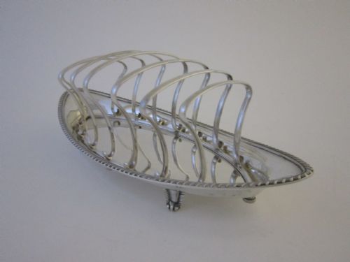 ANTIQUE EDWARDIAN STERLING SILVER TOAST RACK 1909 - ADDITIONAL PHOTO 1