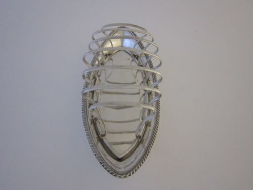 ANTIQUE EDWARDIAN STERLING SILVER TOAST RACK 1909 - ADDITIONAL PHOTO 3