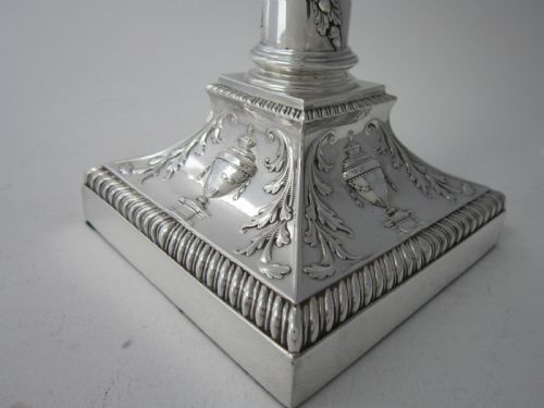 ANTIQUE VICTORIAN STERLING SILVER CANDLESTICKS 1893 - ADDITIONAL PHOTO 8