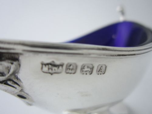 ANTIQUE GEORGE V STERLING SILVER CONDIMENT SET 1925 - ADDITIONAL PHOTO 10