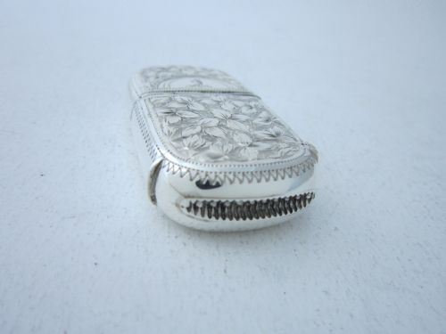ANTIQUE VICTORIAN STERLING SILVER COMBINATION SOVEREIGNVESTA CASE 1896 - ADDITIONAL PHOTO 3