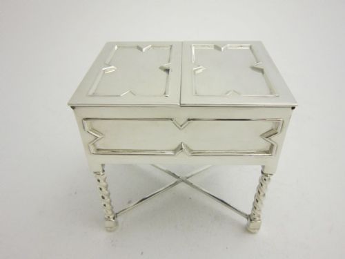 ANTIQUE GEORGE V STERLING SILVER TRINKET BOX 1922 - ADDITIONAL PHOTO 2