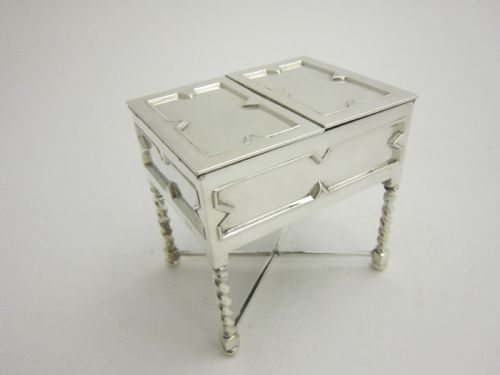 ANTIQUE GEORGE V STERLING SILVER TRINKET BOX 1922 - ADDITIONAL PHOTO 3