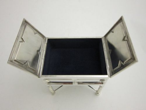 ANTIQUE GEORGE V STERLING SILVER TRINKET BOX 1922 - ADDITIONAL PHOTO 7