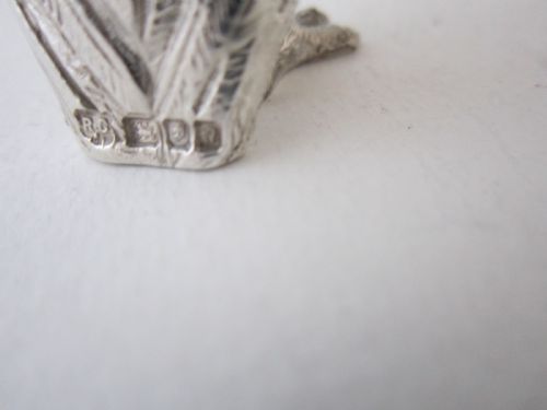 ELIZABETH II STERLING SILVER OWL SALT PEPPER SHAKERS 1958 - ADDITIONAL PHOTO 8