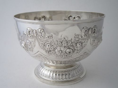 antique victorian sterling silver bowl 1896 - CATEGORY: ANTIQUE SILVER - DATED 1890