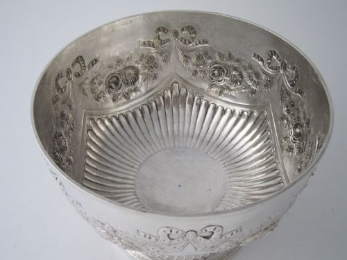 ANTIQUE VICTORIAN STERLING SILVER BOWL 1896 - ADDITIONAL PHOTO 2