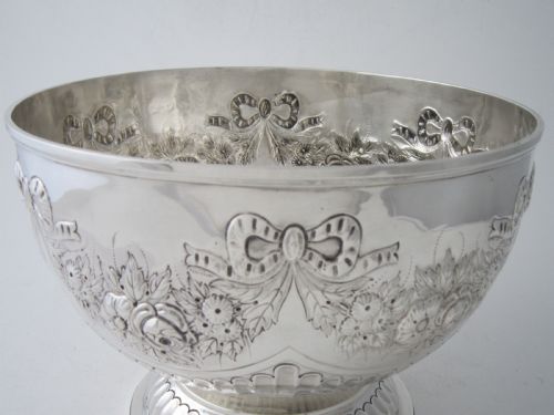 ANTIQUE VICTORIAN STERLING SILVER BOWL 1896 - ADDITIONAL PHOTO 7