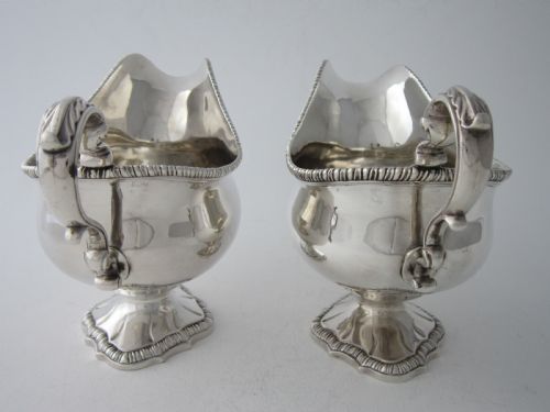 ANTIQUE GEORGE III STERLING SILVER SAUCE BOATS 1768 - ADDITIONAL PHOTO 2