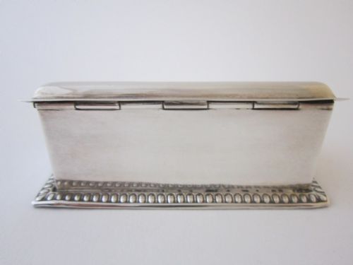 CHESTER ANTIQUE EDWARDIAN STERLING SILVER STAMP BOX 1901 - ADDITIONAL PHOTO 2