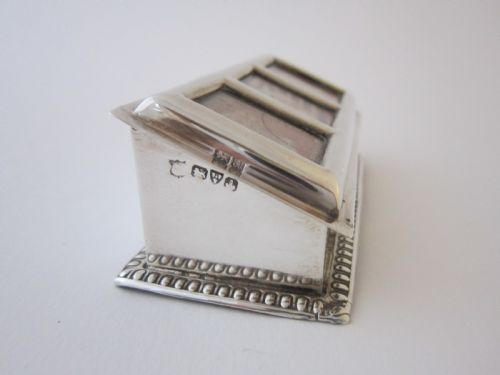 CHESTER ANTIQUE EDWARDIAN STERLING SILVER STAMP BOX 1901 - ADDITIONAL PHOTO 3
