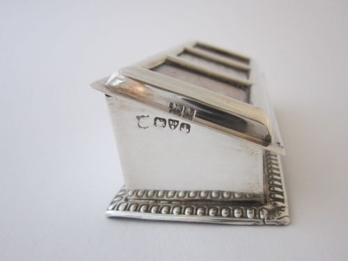 CHESTER ANTIQUE EDWARDIAN STERLING SILVER STAMP BOX 1901 - ADDITIONAL PHOTO 6