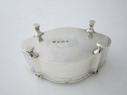 ANTIQUE EDWARDIAN STERLING SILVER TRINKET BOX 1904 - ADDITIONAL PHOTO 6