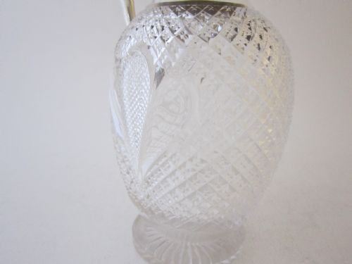 ANTIQUE VICTORIAN STERLING SILVER GLASS CLARET JUG 1891 - ADDITIONAL PHOTO 9