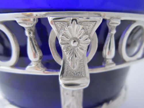 ANTIQUE VICTORIAN STERLING SILVER GLASS DISHES - ADDITIONAL PHOTO 5