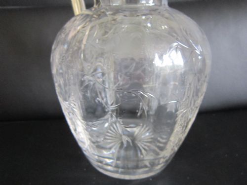 ANTIQUE EDWARDIAN STERLING SILVER GLASS CLARET JUG 1907 - ADDITIONAL PHOTO 6