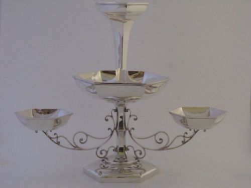 antique edwardian sterling silver table centrepiece 1910 - CATEGORY: ANTIQUE SILVER - DATED 1910