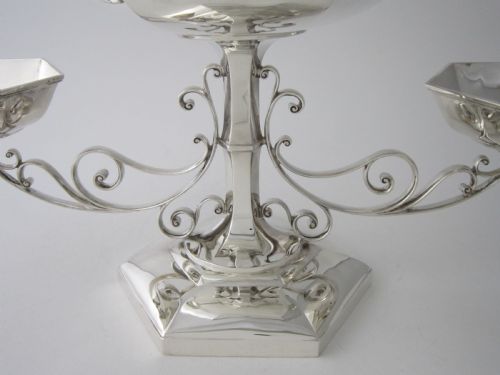 ANTIQUE EDWARDIAN STERLING SILVER TABLE CENTREPIECE 1910 - ADDITIONAL PHOTO 9