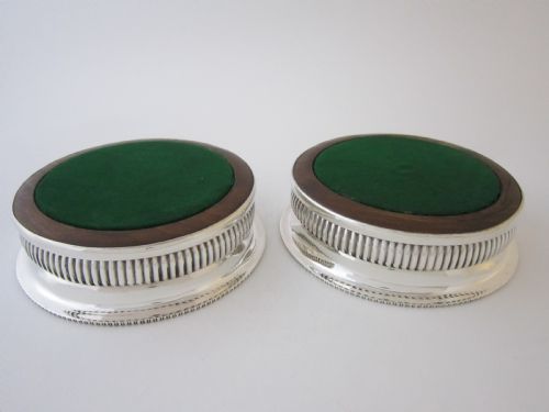 ANTIQUE GEORGE III STERLING SILVER WINE COASTERS 1804 - ADDITIONAL PHOTO 5