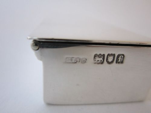 ANTIQUE EDWARDIAN STERLING SILVER STAMP BOX 1901 - ADDITIONAL PHOTO 3