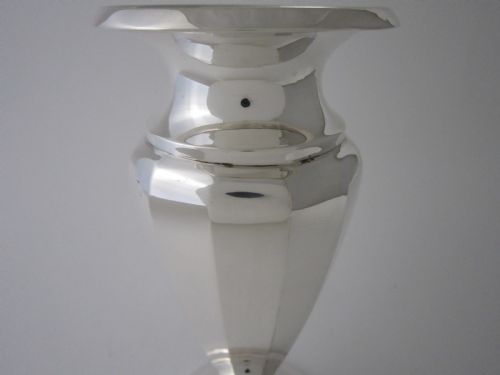 ANTIQUE GEORGE VI STERLING SILVER VASES 1938 - ADDITIONAL PHOTO 2