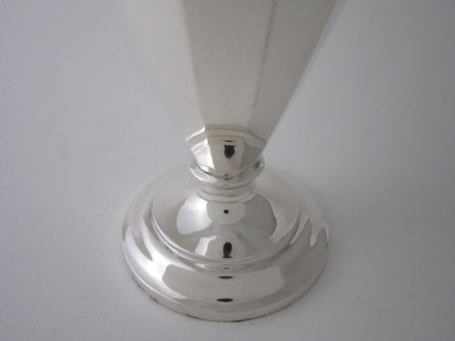 ANTIQUE GEORGE VI STERLING SILVER VASES 1938 - ADDITIONAL PHOTO 3