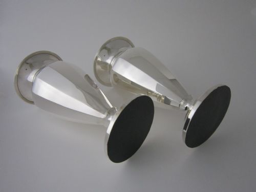ANTIQUE GEORGE VI STERLING SILVER VASES 1938 - ADDITIONAL PHOTO 5
