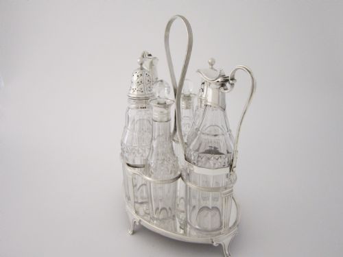 ANTIQUE GEORGE III STERLING SILVER CRUET SET 1795 - ADDITIONAL PHOTO 2