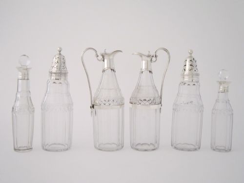 ANTIQUE GEORGE III STERLING SILVER CRUET SET 1795 - ADDITIONAL PHOTO 6