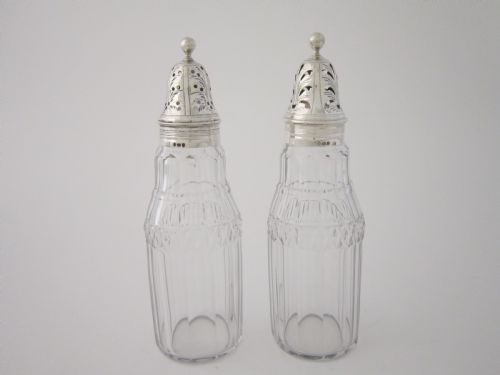 ANTIQUE GEORGE III STERLING SILVER CRUET SET 1795 - ADDITIONAL PHOTO 10