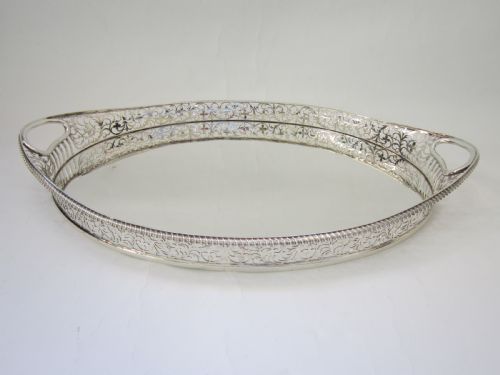antique victorian sterling silver tray 1899 - CATEGORY: ANTIQUE SILVER - DATED 1890