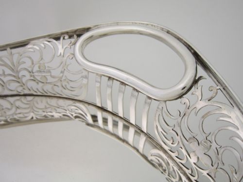 ANTIQUE VICTORIAN STERLING SILVER TRAY 1899 - ADDITIONAL PHOTO 4