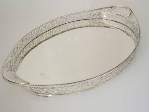 ANTIQUE VICTORIAN STERLING SILVER TRAY 1899 - ADDITIONAL PHOTO 5