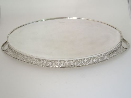 ANTIQUE VICTORIAN STERLING SILVER TRAY 1899 - ADDITIONAL PHOTO 6