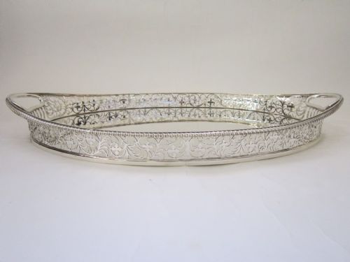 ANTIQUE VICTORIAN STERLING SILVER TRAY 1899 - ADDITIONAL PHOTO 9