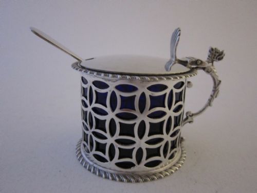 antique victorian sterling silver mustard pot 1897 - CATEGORY: ANTIQUE SILVER - DATED 1890