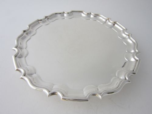 10 antique george v sterling silver drinks traysalver 1930 - CATEGORY: ANTIQUE SILVER - DATED 1930