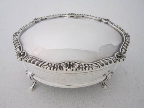antique edwardian sterling silver trinket box 1909 - CATEGORY: ANTIQUE SILVER - DATED 1910
