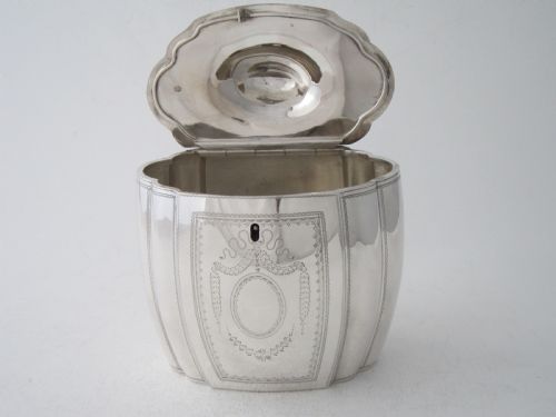 ANTIQUE GEORGE III STERLING SILVER LOCKING TEA CADDY 1801 - ADDITIONAL PHOTO 3
