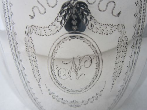ANTIQUE GEORGE III STERLING SILVER LOCKING TEA CADDY 1801 - ADDITIONAL PHOTO 5