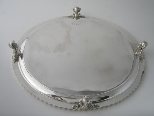 15 12 ANTIQUE GEORGE V STERLING SILVER TRAYSALVER 1934 - ADDITIONAL PHOTO 2