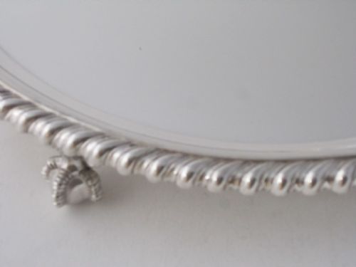 15 12 ANTIQUE GEORGE V STERLING SILVER TRAYSALVER 1934 - ADDITIONAL PHOTO 7
