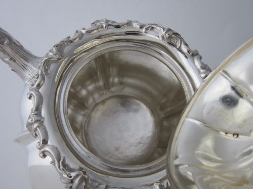 ANTIQUE VICTORIAN 1842 STERLING SILVER TEAPOT - ADDITIONAL PHOTO 7