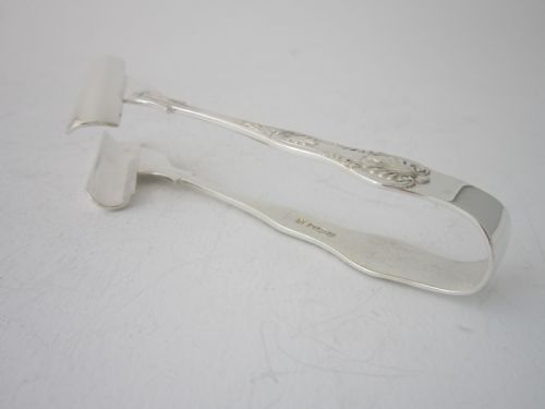 SET OF 6 ELIZABETH II STERLING SILVER KING'S PATTERN INDIVIDUAL ASPARAGUS HOLDERS 1961 - ADDITIONAL PHOTO 6
