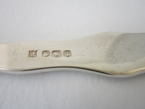 SET OF 6 ELIZABETH II STERLING SILVER KING'S PATTERN INDIVIDUAL ASPARAGUS HOLDERS 1961 - ADDITIONAL PHOTO 7